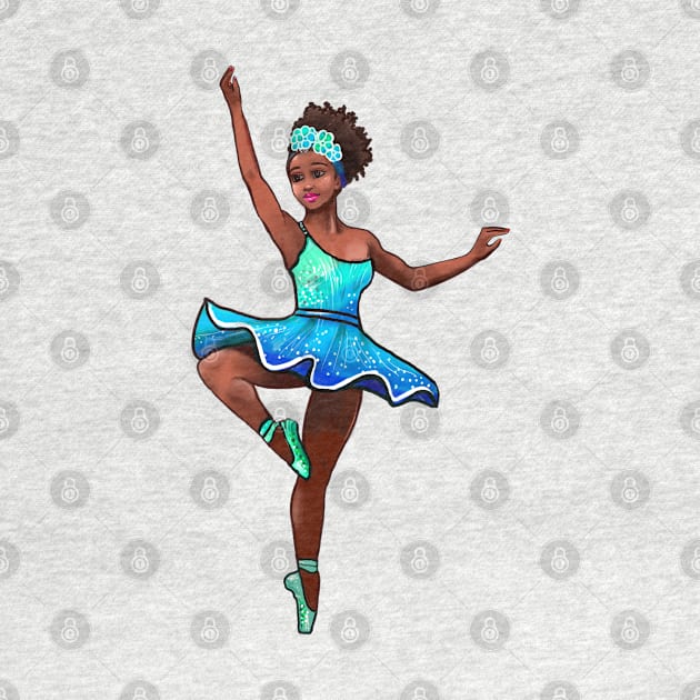 The top 10 Dance gifts - Ballet dancer dancing Brown skin black African American ballerina by Artonmytee